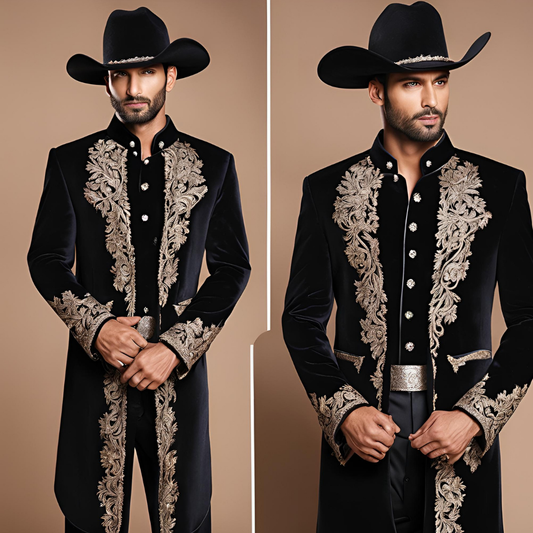 Men 2pc Ivory Embroidery Suit (NS-48) Bespoke Point