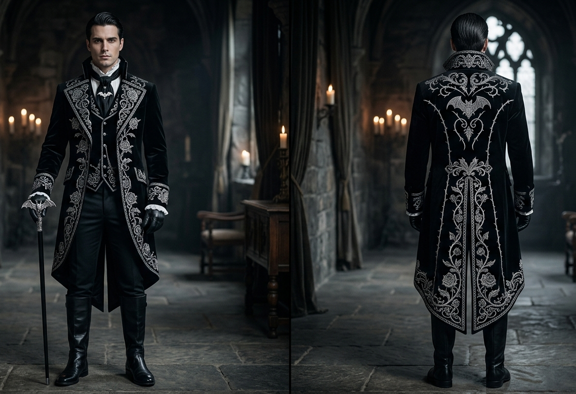 Men 2pc French Rococo Fashion 18th Century Suit Costume(HS) Bespoke Point