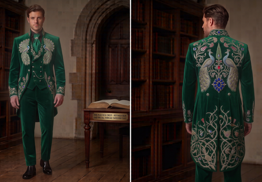 Men 2pc French Rococo Fashion 18th Century Suit Costume(HS) Bespoke Point