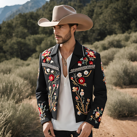 Men 2pc Ivory Embroidery Suit (NS-18) Bespoke Point