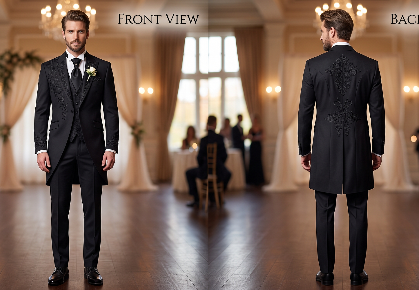 Men 2pc French Rococo Fashion 18th Century Suit Costume(HS) Bespoke Point