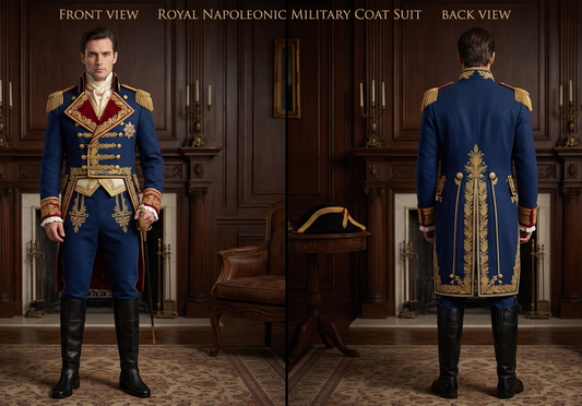 Men 2pc French Rococo Fashion 18th Century Suit Costume(HS) Bespoke Point