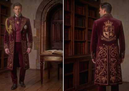 Men 2pc French Rococo Fashion 18th Century Suit Costume(HS) Bespoke Point