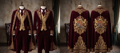 Men 2pc French Rococo Fashion 18th Century Suit Costume(HS) Bespoke Point