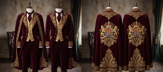 Men 2pc French Rococo Fashion 18th Century Suit Costume(HS) Bespoke Point