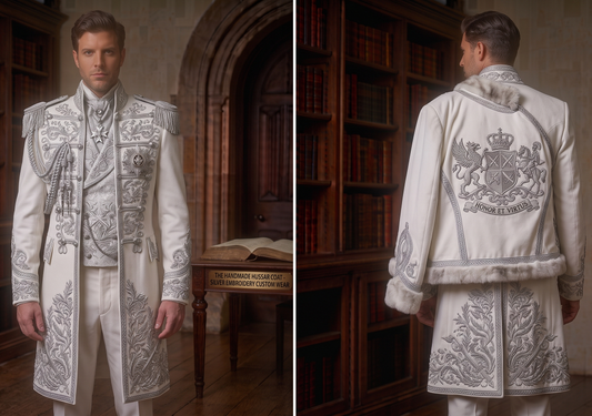 Men 2pc French Rococo Fashion 18th Century Suit Costume(HS) Bespoke Point