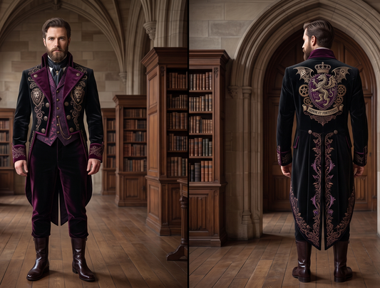Men 2pc French Rococo Fashion 18th Century Suit Costume(HS) Bespoke Point