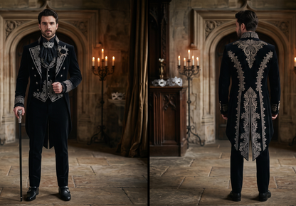 Men 2pc French Rococo Fashion 18th Century Suit Costume(HS) Bespoke Point