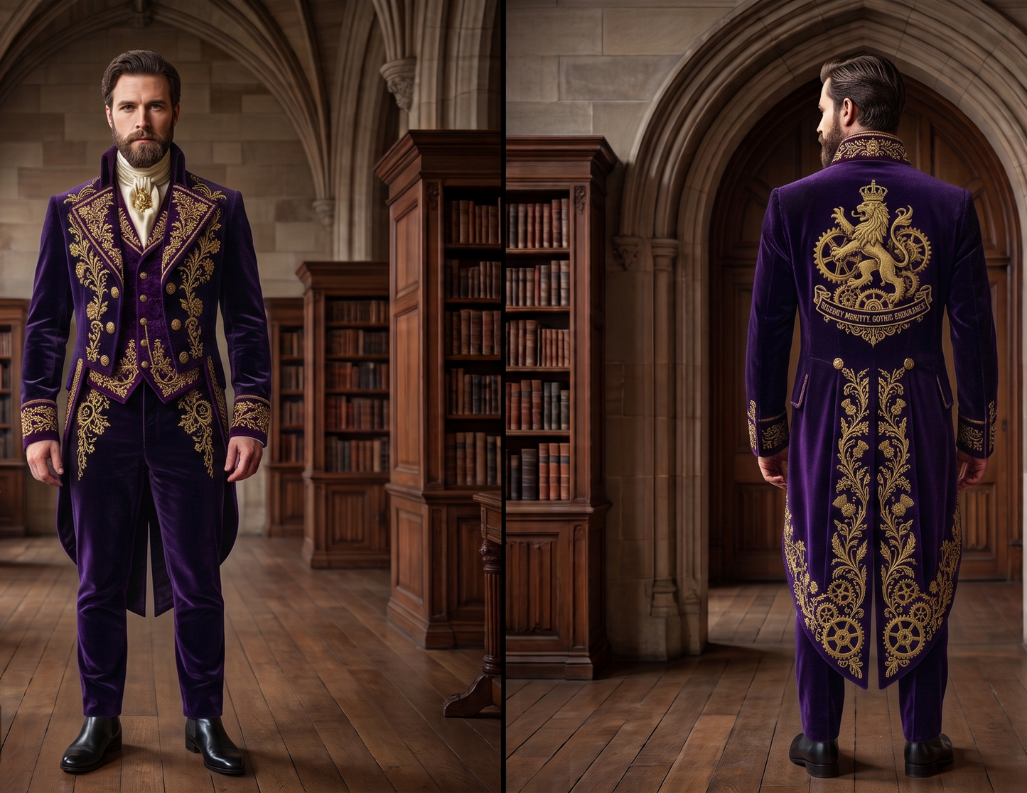 Men 2pc French Rococo Fashion 18th Century Suit Costume(HS) Bespoke Point