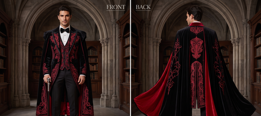 Men 2pc French Rococo Fashion 18th Century Suit Costume(HS) Bespoke Point