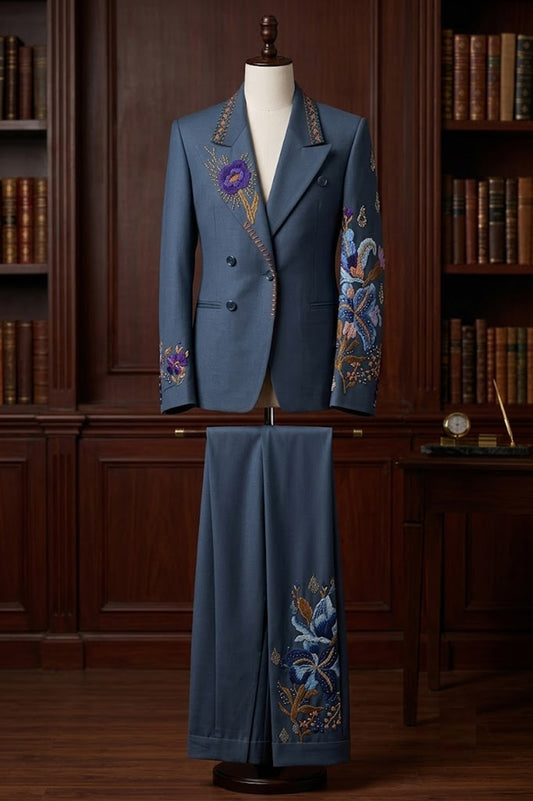 Men 2pc French Rococo Fashion 18th Century Suit Costume(HS) Bespoke Point