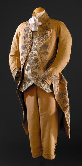 Men 3pc French Rococo Fashion 18th Century Suit Costume Hand Embroidery Free Lace Jabots & Cuff (HS-88) Bespoke Point