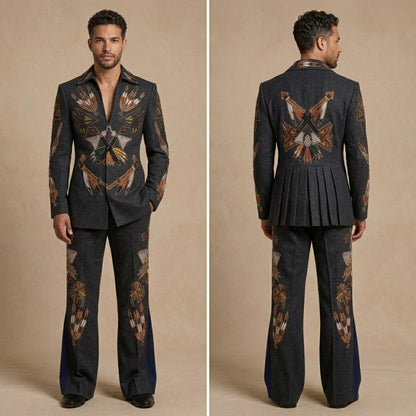 Men 2pc French Rococo Fashion 18th Century Suit Costume(HS) Bespoke Point