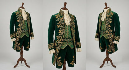 Men 2pc French Rococo Fashion 18th Century Suit Costume(HS) Bespoke Point
