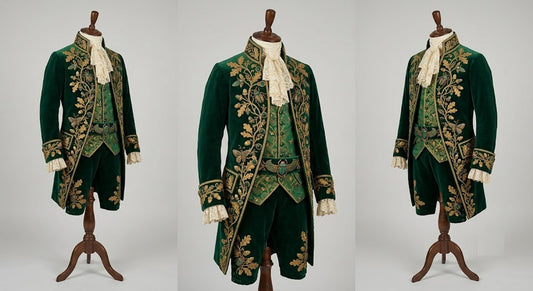 Men 2pc French Rococo Fashion 18th Century Suit Costume(HS) Bespoke Point