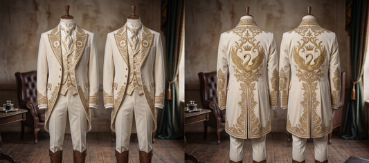 Men 2pc French Rococo Fashion 18th Century Suit Costume(HS) Bespoke Point