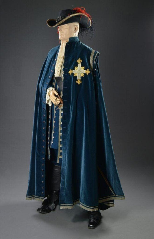 Men 3pc French Rococo Fashion 18th Century Suit Costume Hand Embroidery Free Lace Jabots & Cuff (HS-124) Bespoke Point