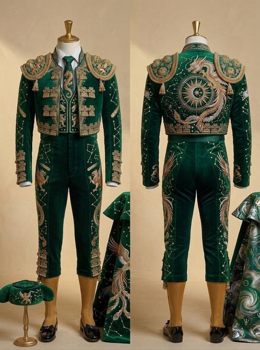 Men 2pc French Rococo Fashion 18th Century Suit Costume(HS) Bespoke Point