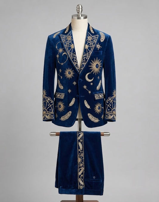 Men 2pc French Rococo Fashion 18th Century Suit Costume(HS) Bespoke Point