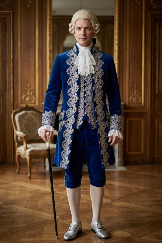 Men 2pc French Rococo Fashion 18th Century Suit Costume(HS) Bespoke Point