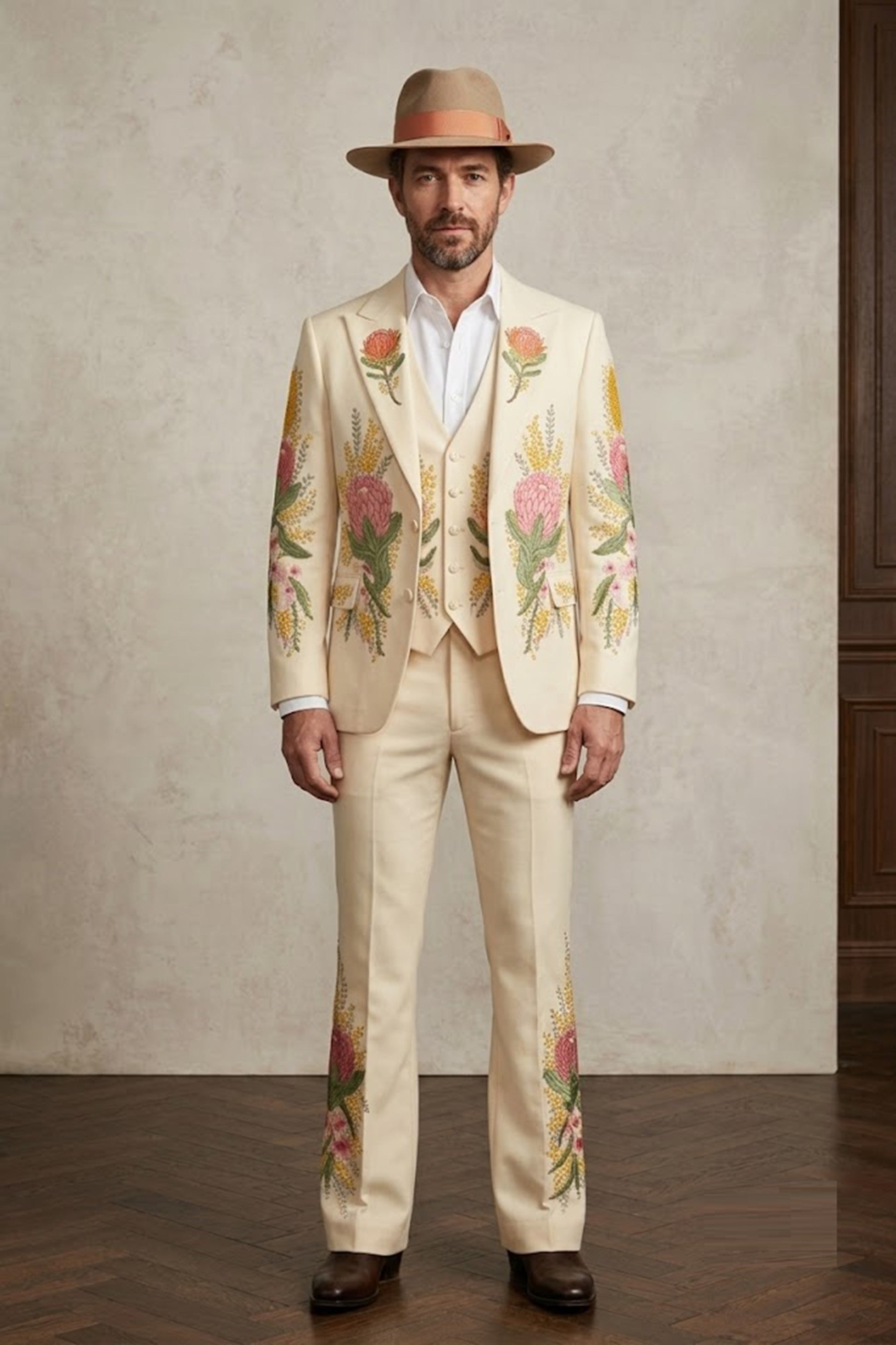 Men 2pc French Rococo Fashion 18th Century Suit Costume(HS) Bespoke Point