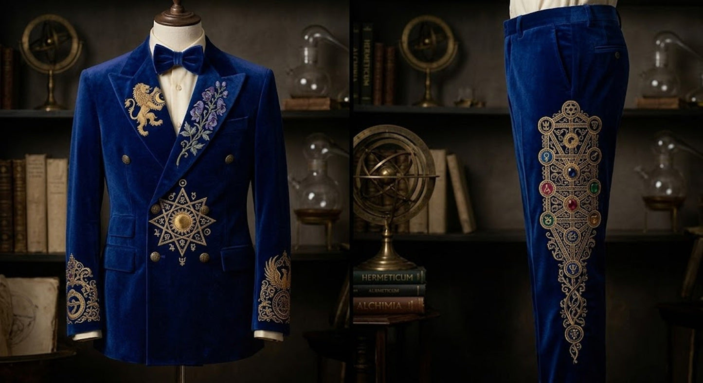 Men 2pc French Rococo Fashion 18th Century Suit Costume(HS) Bespoke Point