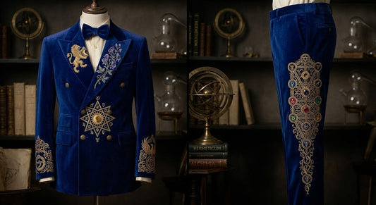Men 2pc French Rococo Fashion 18th Century Suit Costume(HS) Bespoke Point