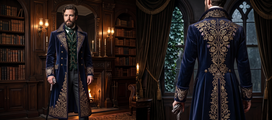 Men 2pc French Rococo Fashion 18th Century Suit Costume(HS) Bespoke Point
