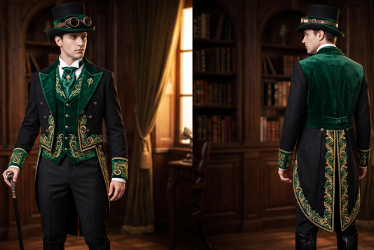 Men 2pc French Rococo Fashion 18th Century Suit Costume(HS) Bespoke Point