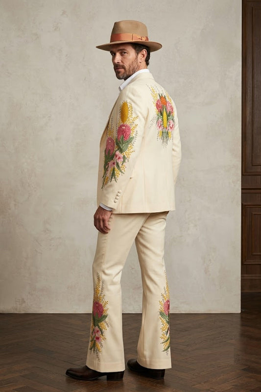 Men 2pc French Rococo Fashion 18th Century Suit Costume(HS) Bespoke Point