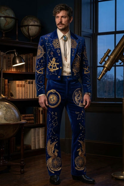 Men 2pc French Rococo Fashion 18th Century Suit Costume(HS) Bespoke Point
