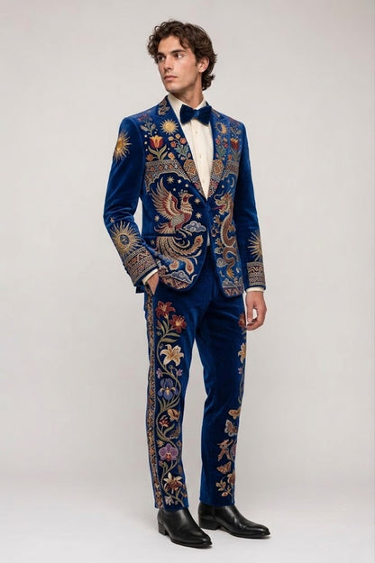 Men 2pc French Rococo Fashion 18th Century Suit Costume(HS) Bespoke Point