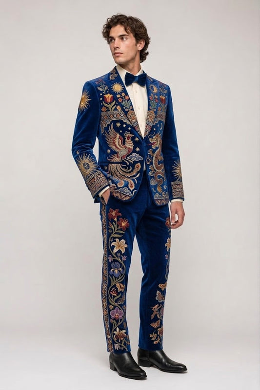 Men 2pc French Rococo Fashion 18th Century Suit Costume(HS) Bespoke Point
