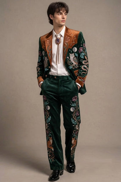 Men 2pc French Rococo Fashion 18th Century Suit Costume(HS) Bespoke Point