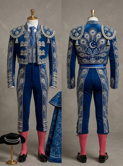 Men 2pc French Rococo Fashion 18th Century Suit Costume(HS) Bespoke Point