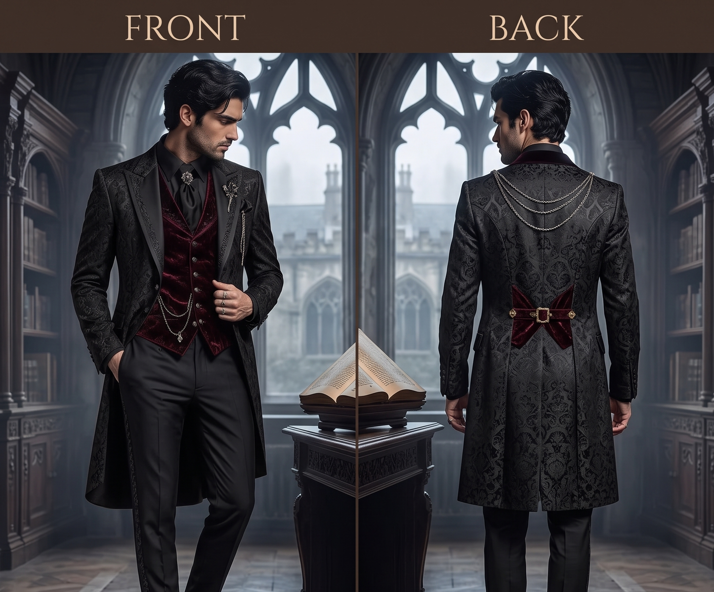 Men 2pc French Rococo Fashion 18th Century Suit Costume(HS) Bespoke Point