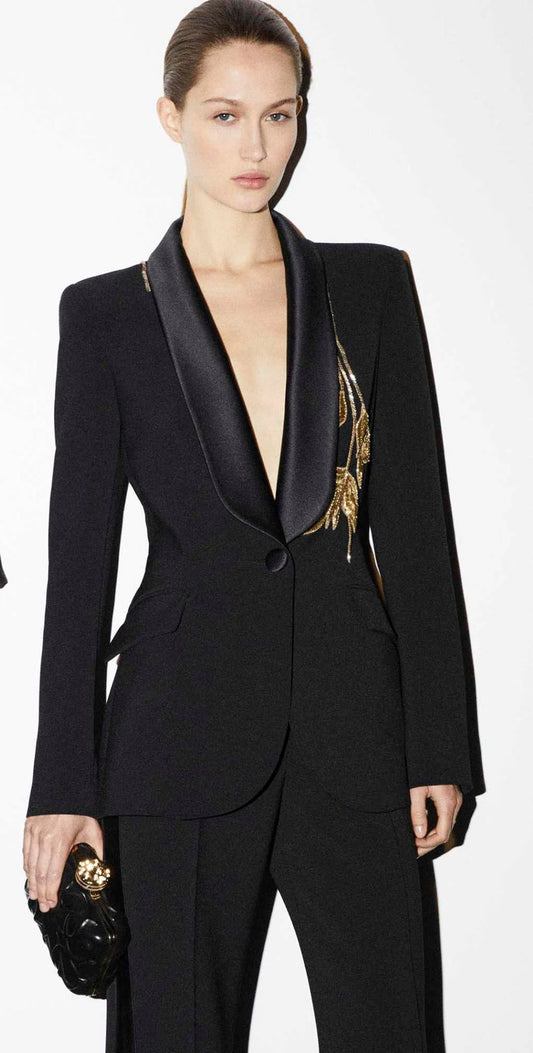 Women Black 2pc Suit (WS-31) Bespoke Point