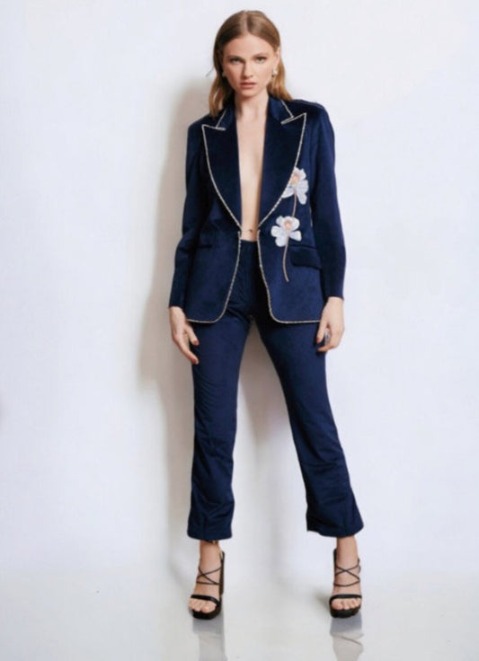 Women Blue Denim 2pc Suit (WS-34) Bespoke Point