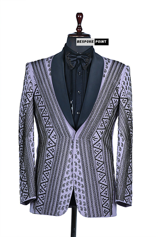 Men 2pc Embroidery Suit (NS-01) Bespoke Point