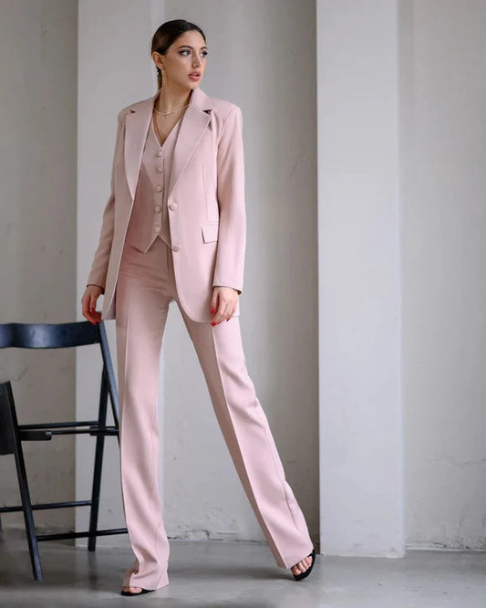 Women Pink 3pc Suit (WS-38) Bespoke Point