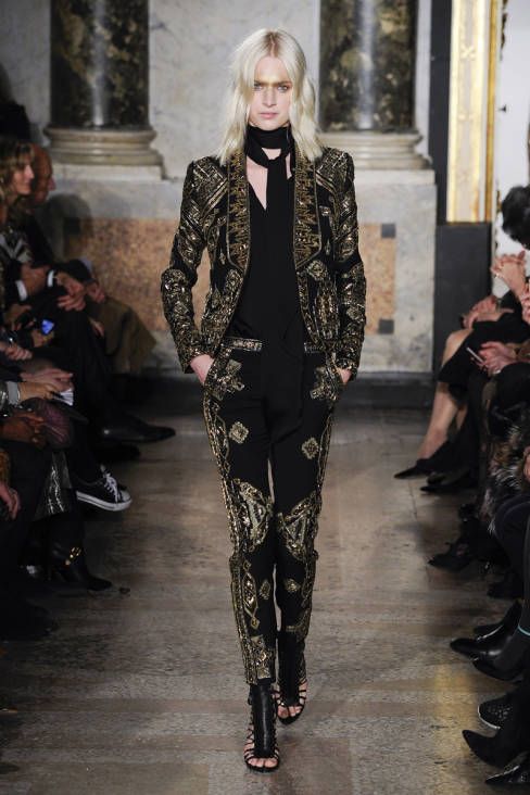 Women Black Embroidered 2pc Suit (WS-06)