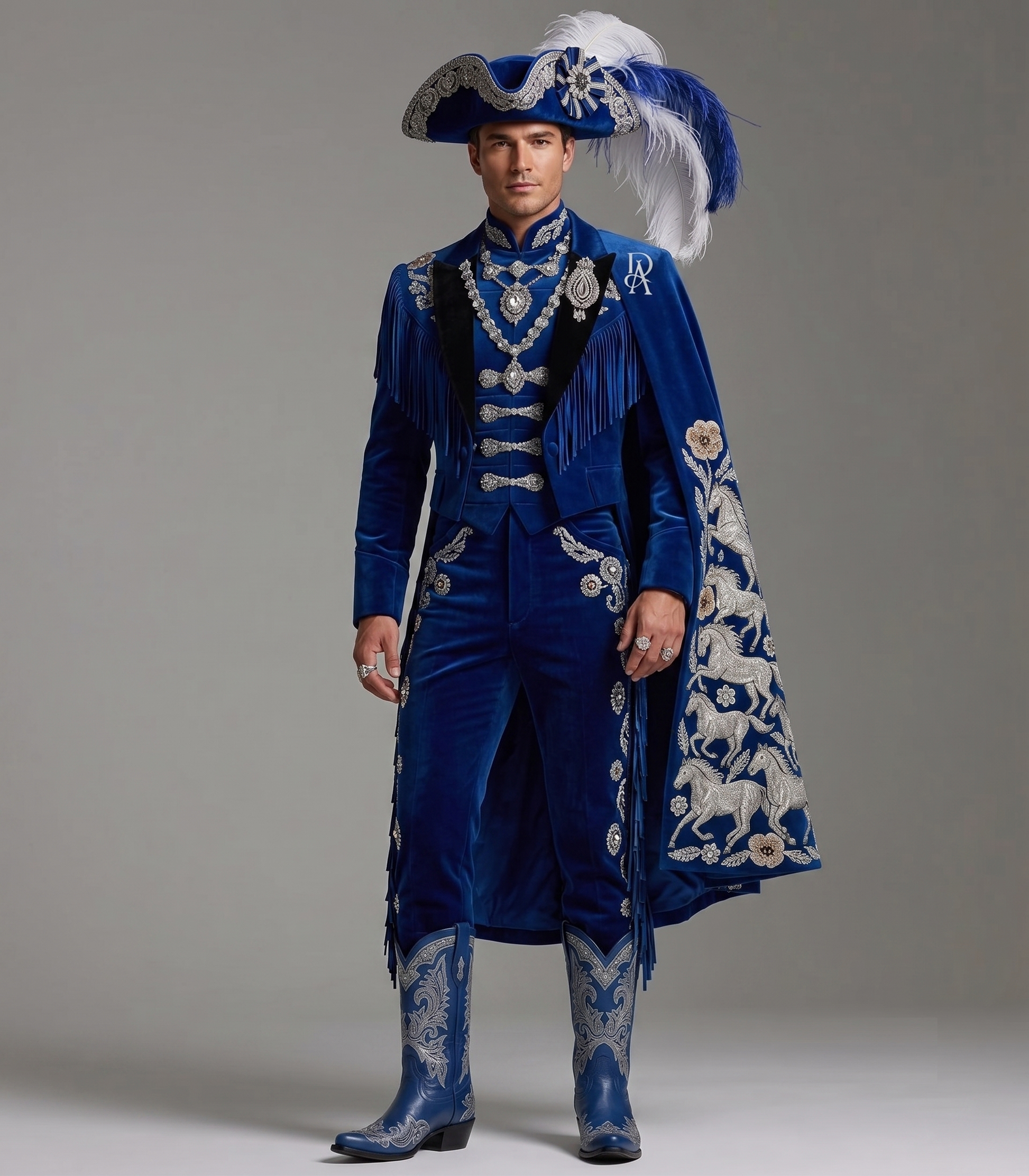 Men 2pc French Rococo Fashion 18th Century Suit Costume(HS) Bespoke Point