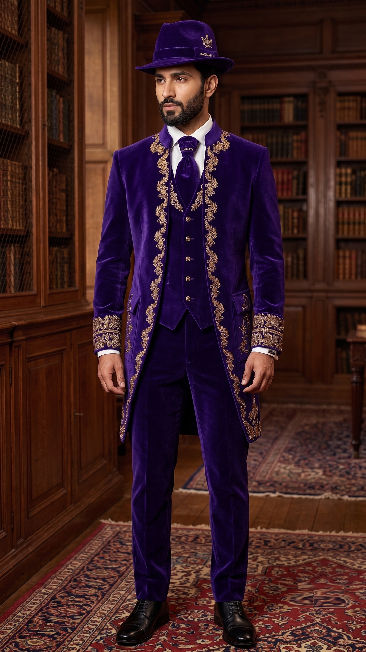 Men 2pc French Rococo Fashion 18th Century Suit Costume(HS) Bespoke Point