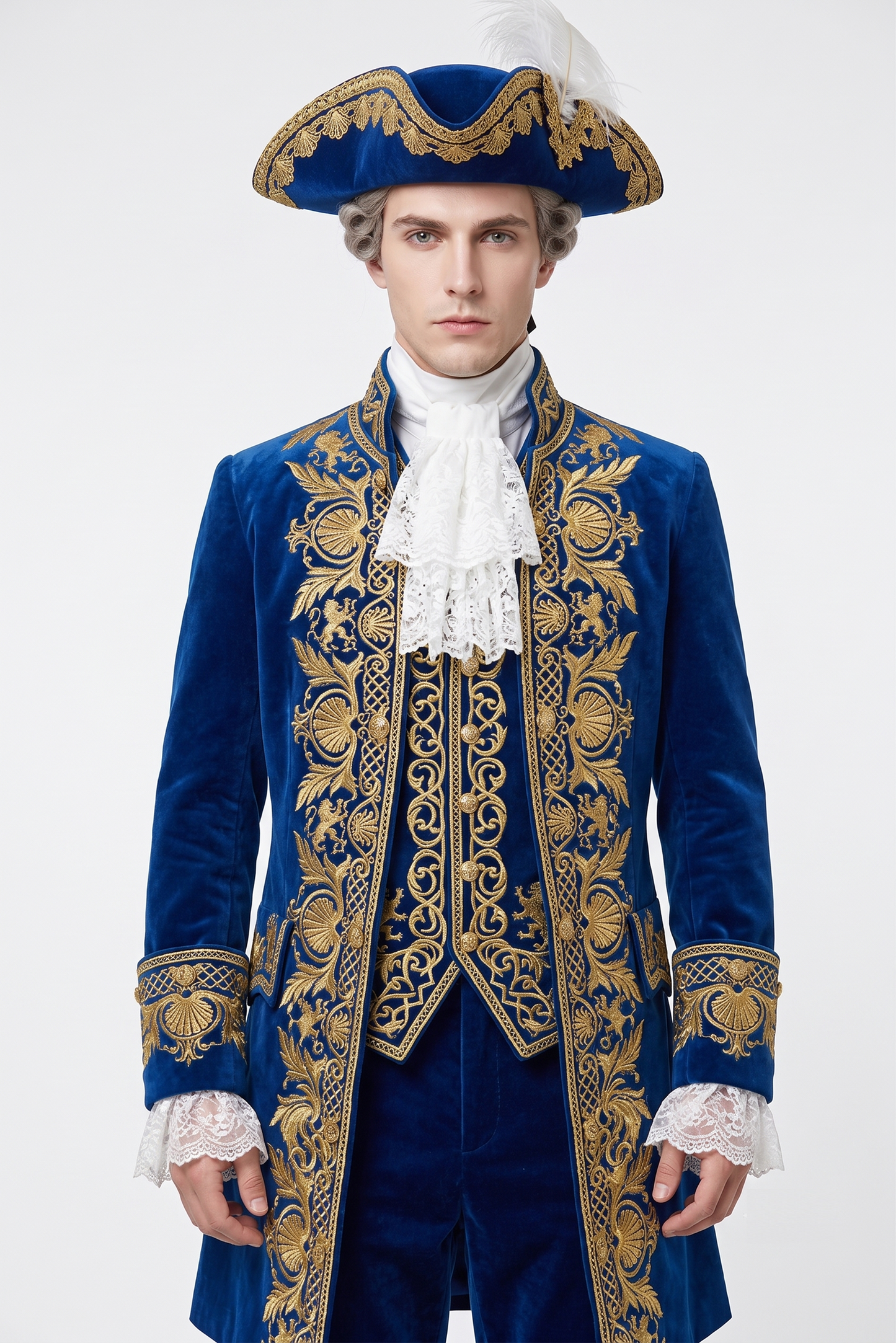 Men 2pc French Rococo Fashion 18th Century Suit Costume(HS) Bespoke Point