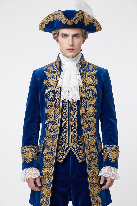 Men 2pc French Rococo Fashion 18th Century Suit Costume(HS) Bespoke Point