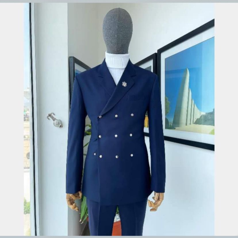 Men 2pc Blue Cotton Suit (MS-56) (Copy) Bespoke Point