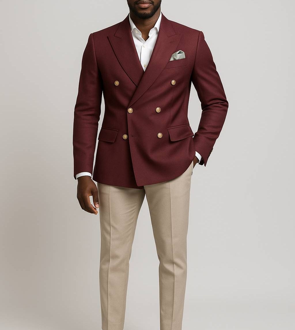 Men 2pc Red Cotton Suit (MS-47) (Copy) Bespoke Point