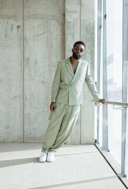 Men 2pc Grey Cotton Suit (MS-106) (Copy) Bespoke Point