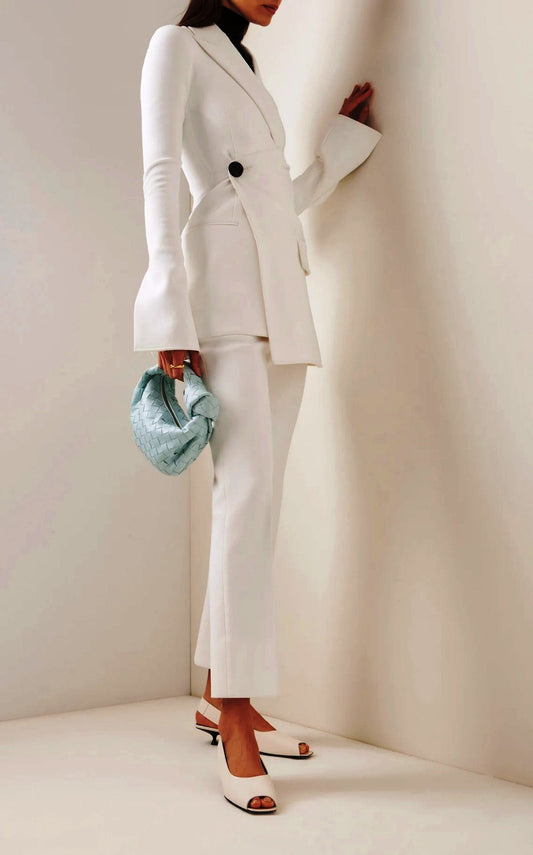 Women White 2pc Suit (WS-04) Bespoke Point