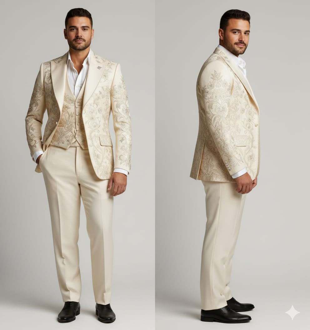 Men 3pc Suits (NS-496) Bespoke Point